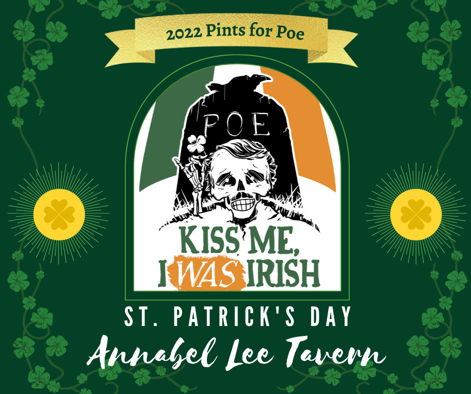 Kiss Me I'm Irish log for a Poe celebration. 