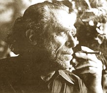 Charles Bukowski the poet smoking. 