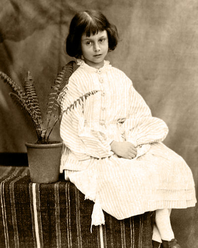 Alice in Wonderland is based on Alice Liddell's life and she is pictured here. 