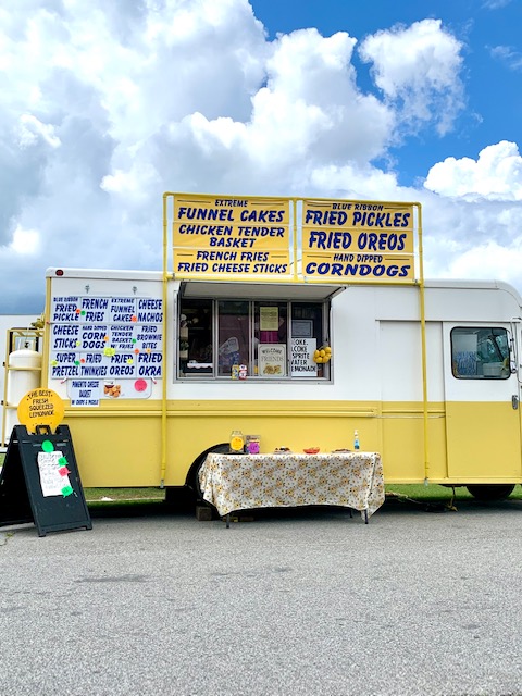 Food truck at an outdoor market