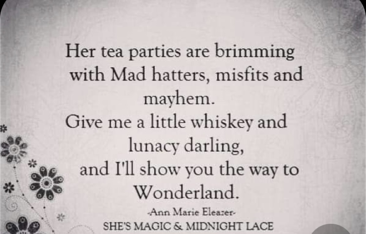 Ann Marie Eleazer's poem about Alice in Wonderland. 