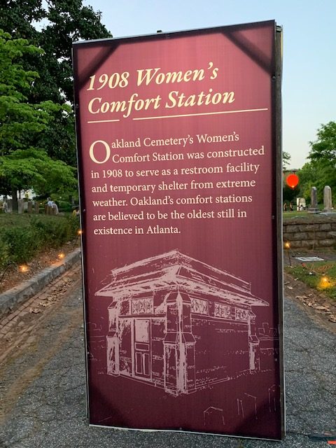 SIgnage at Oakland Cemetery. 