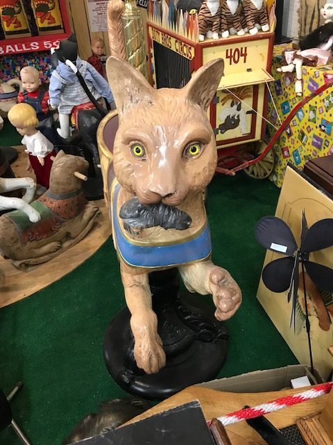 Hand painted cat carousel. 