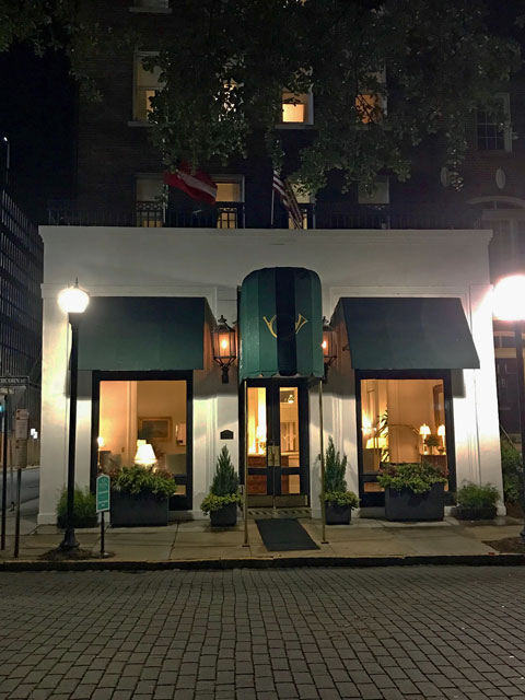 The Planters Inn on Reynolds Square in Savannah, Georgia. 